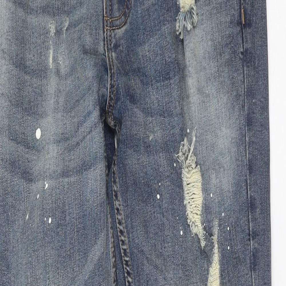 Valere Mens Blue Cotton Skinny Jeans Size 34 in L30 in Regular Zip