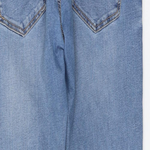 Stradivarius Womens Blue Cotton Skinny Jeans Size 12 L26 in Regular Zip