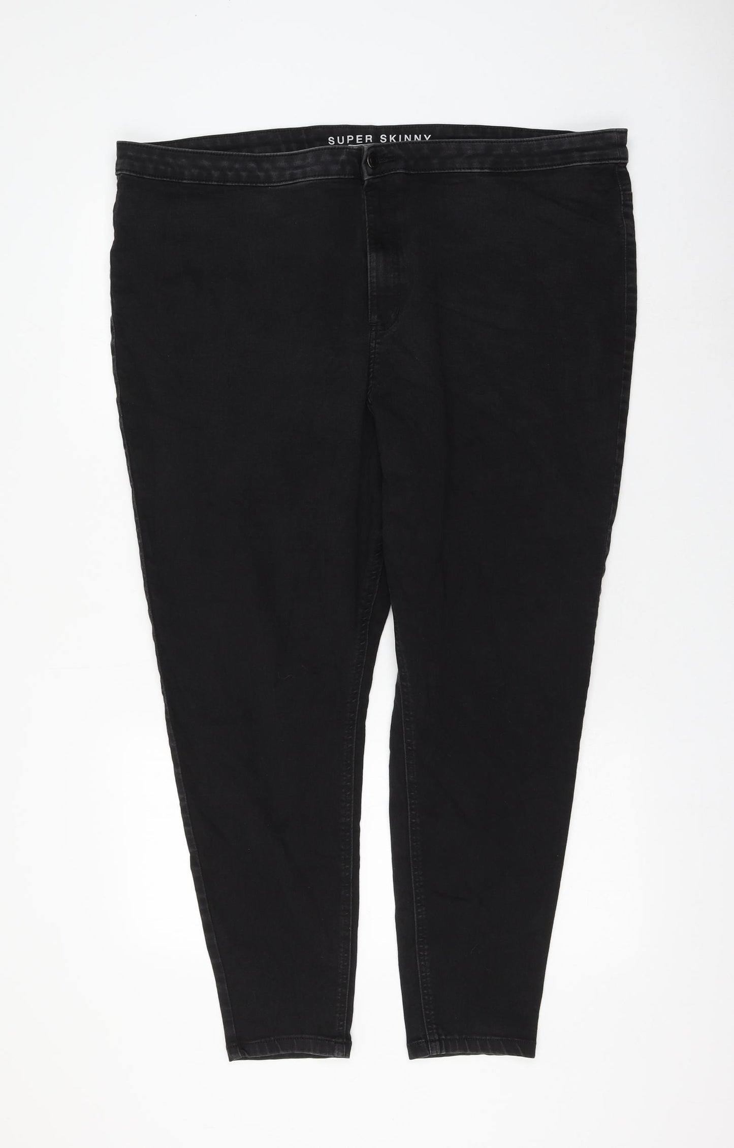 Marks and Spencer Womens Black Cotton Jegging Jeans Size 26 L26 in Regular Zip