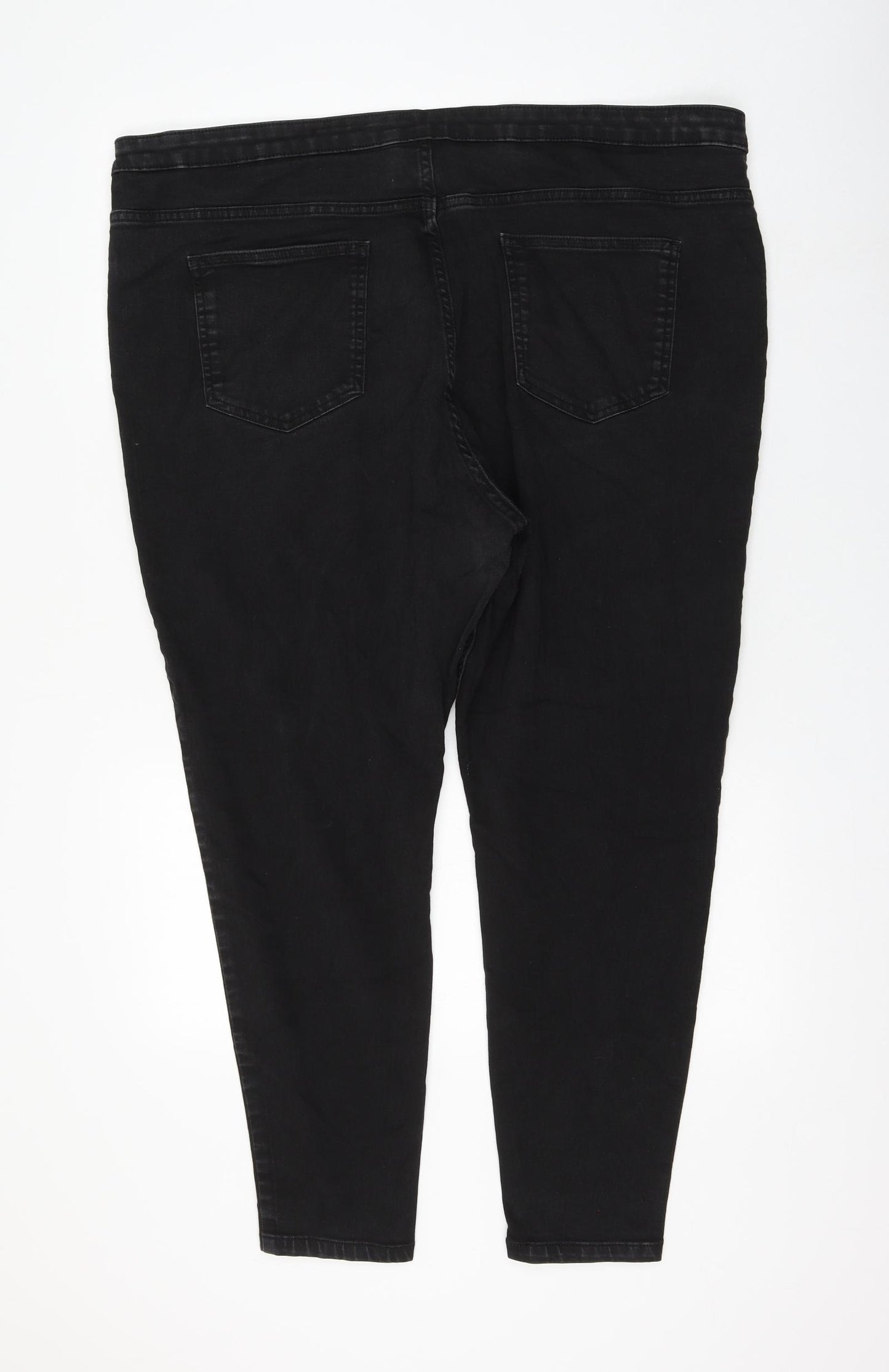 Marks and Spencer Womens Black Cotton Jegging Jeans Size 26 L26 in Regular Zip