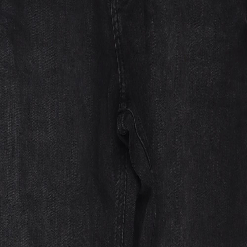 NEXT Mens Black Cotton Straight Jeans Size 36 in L30 in Regular Zip