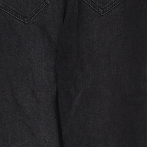 NEXT Mens Black Cotton Straight Jeans Size 36 in L30 in Regular Zip