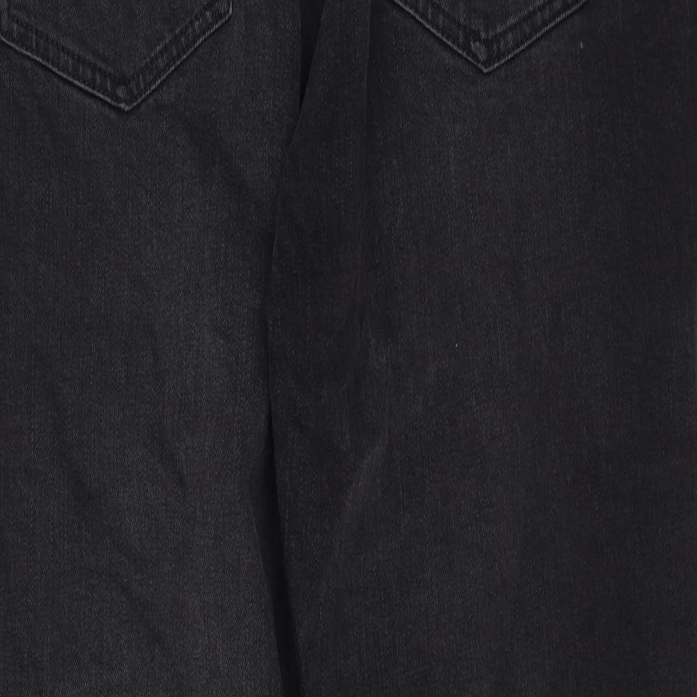 NEXT Mens Black Cotton Straight Jeans Size 36 in L30 in Regular Zip