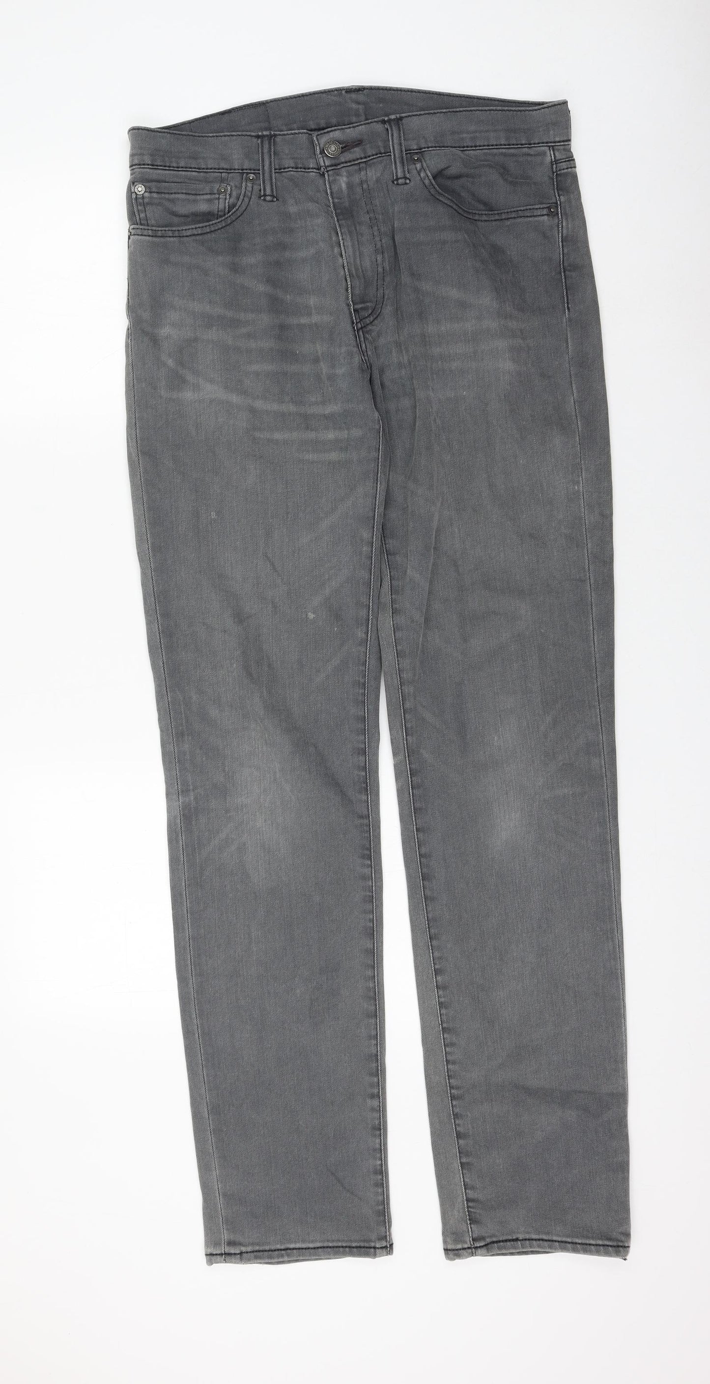 Signature by Levi Strauss & Co. Womens Black Cotton Straight Jeans Size 32 in L34 in Regular Zip