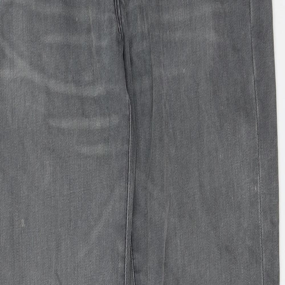 Signature by Levi Strauss & Co. Womens Black Cotton Straight Jeans Size 32 in L34 in Regular Zip
