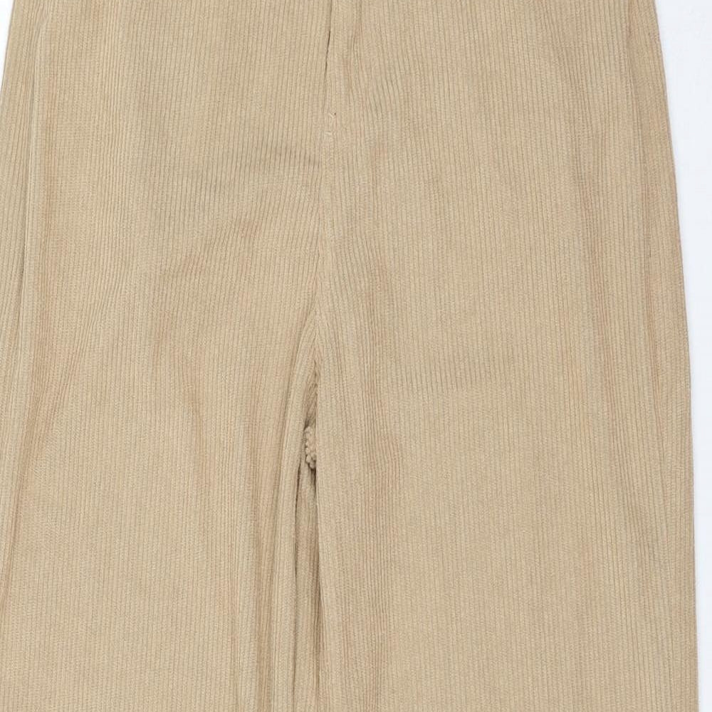 Preworn Womens Beige Polyester Trousers Size M L27 in Regular Zip
