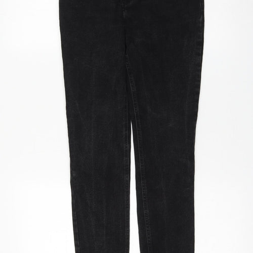 newloo Womens Black Cotton Skinny Jeans Size 10 L27 in Regular Zip