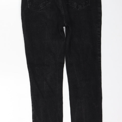 newloo Womens Black Cotton Skinny Jeans Size 10 L27 in Regular Zip