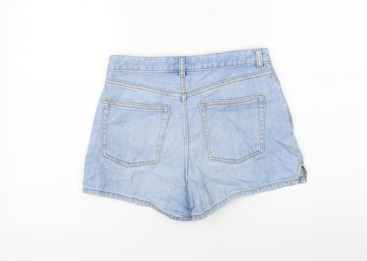 Monki Womens Blue Cotton Hot Pants Shorts Size 27 in L3 in Regular Zip