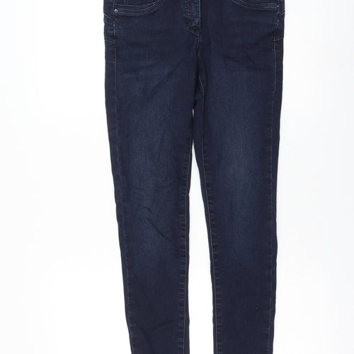 Preworn Womens Blue Polyester Skinny Jeans Size 10 L28 in Regular Zip