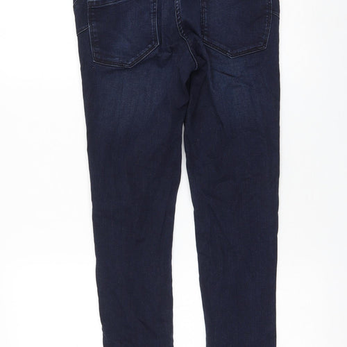 Preworn Womens Blue Polyester Skinny Jeans Size 10 L28 in Regular Zip