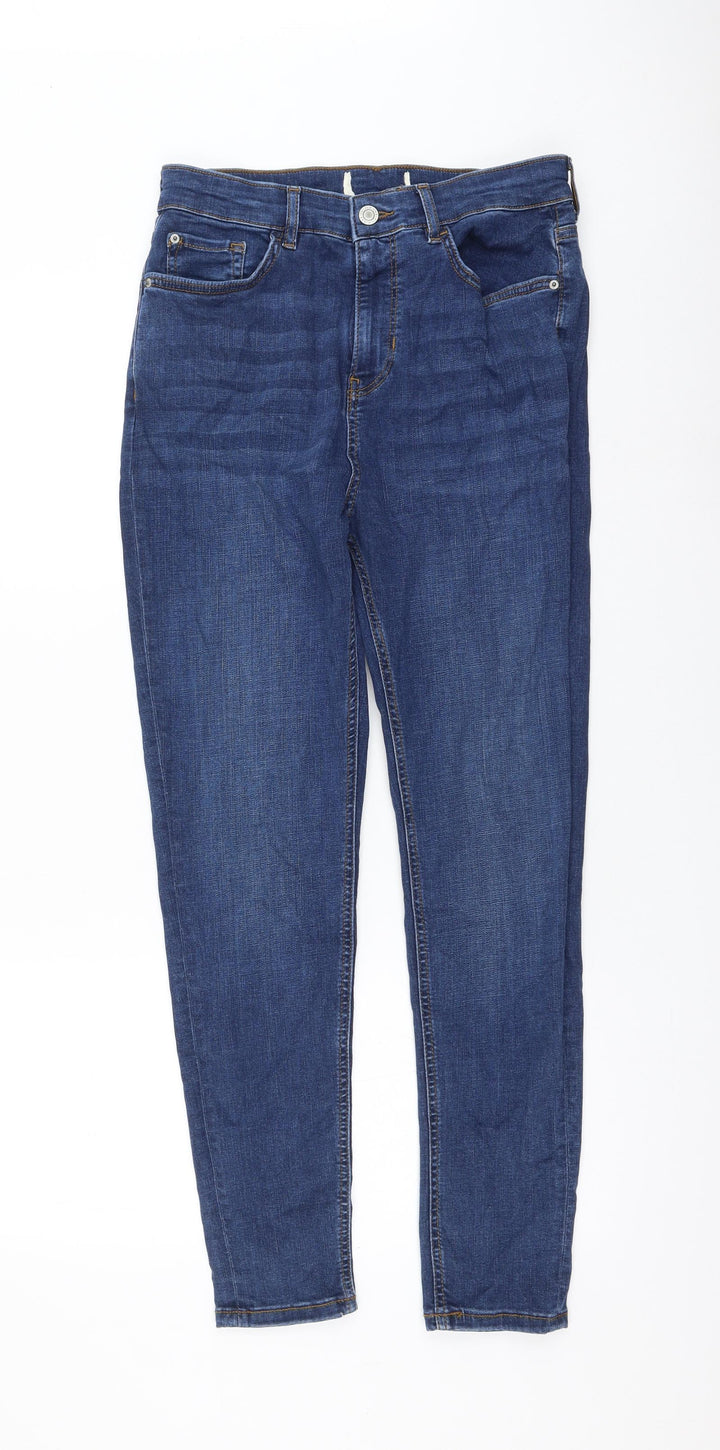 Preworn Womens Blue Polyester Skinny Jeans Size 30 in L28 in Regular Zip