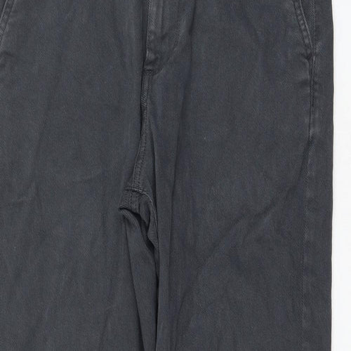 Marks and Spencer Womens Grey Cotton Tapered Jeans Size 32 in L31 in Regular Zip