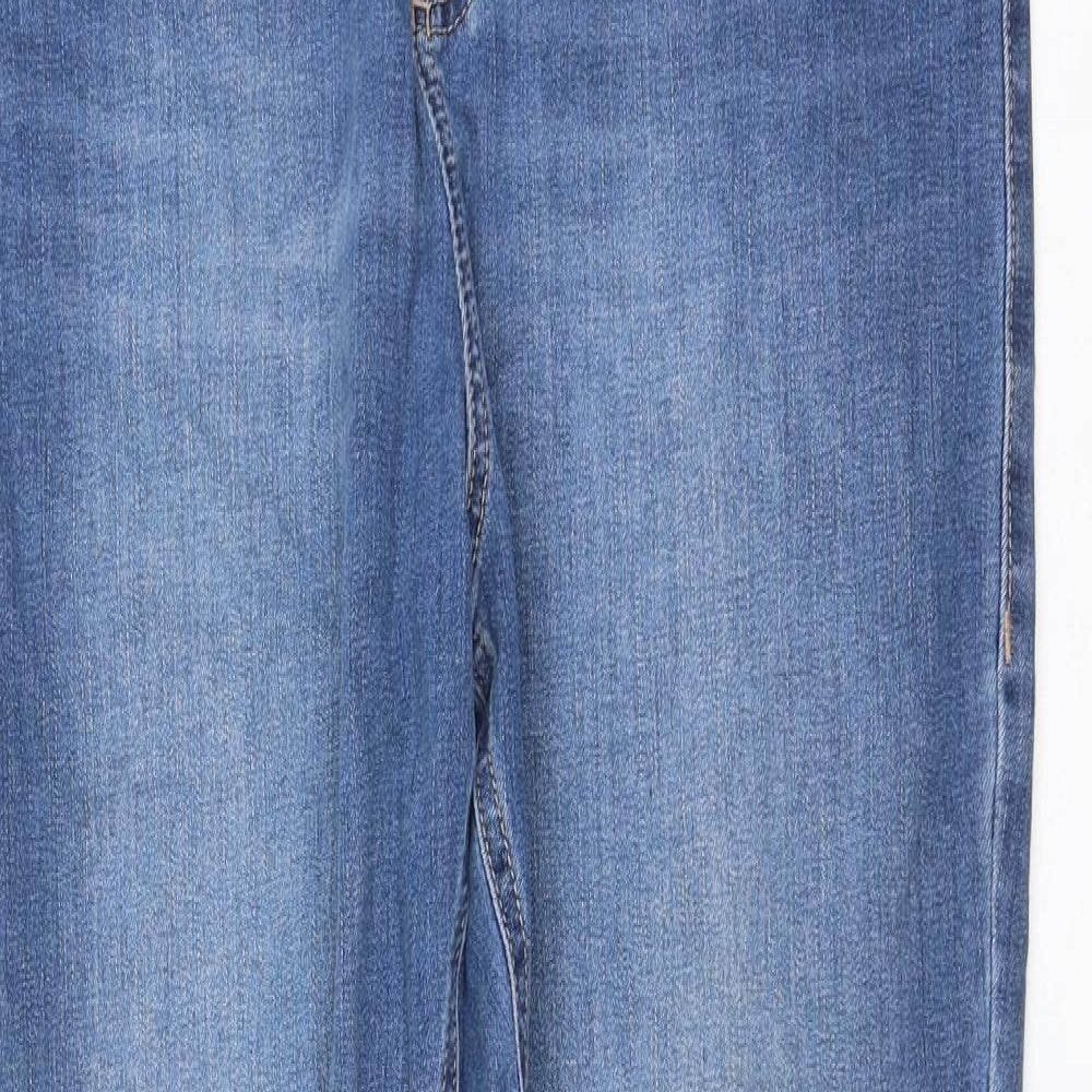 Preworn Womens Blue Polyester Skinny Jeans Size 16 L29 in Regular Zip