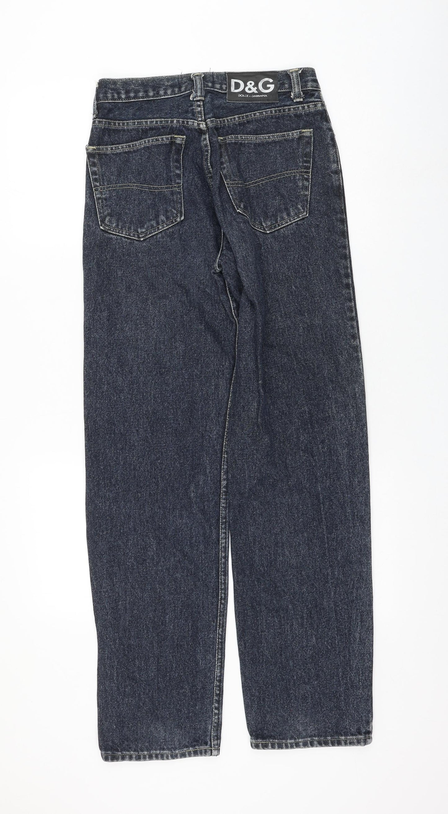 DOLCE Womens Blue Cotton Straight Jeans Size 29 in L30 in Regular Zip