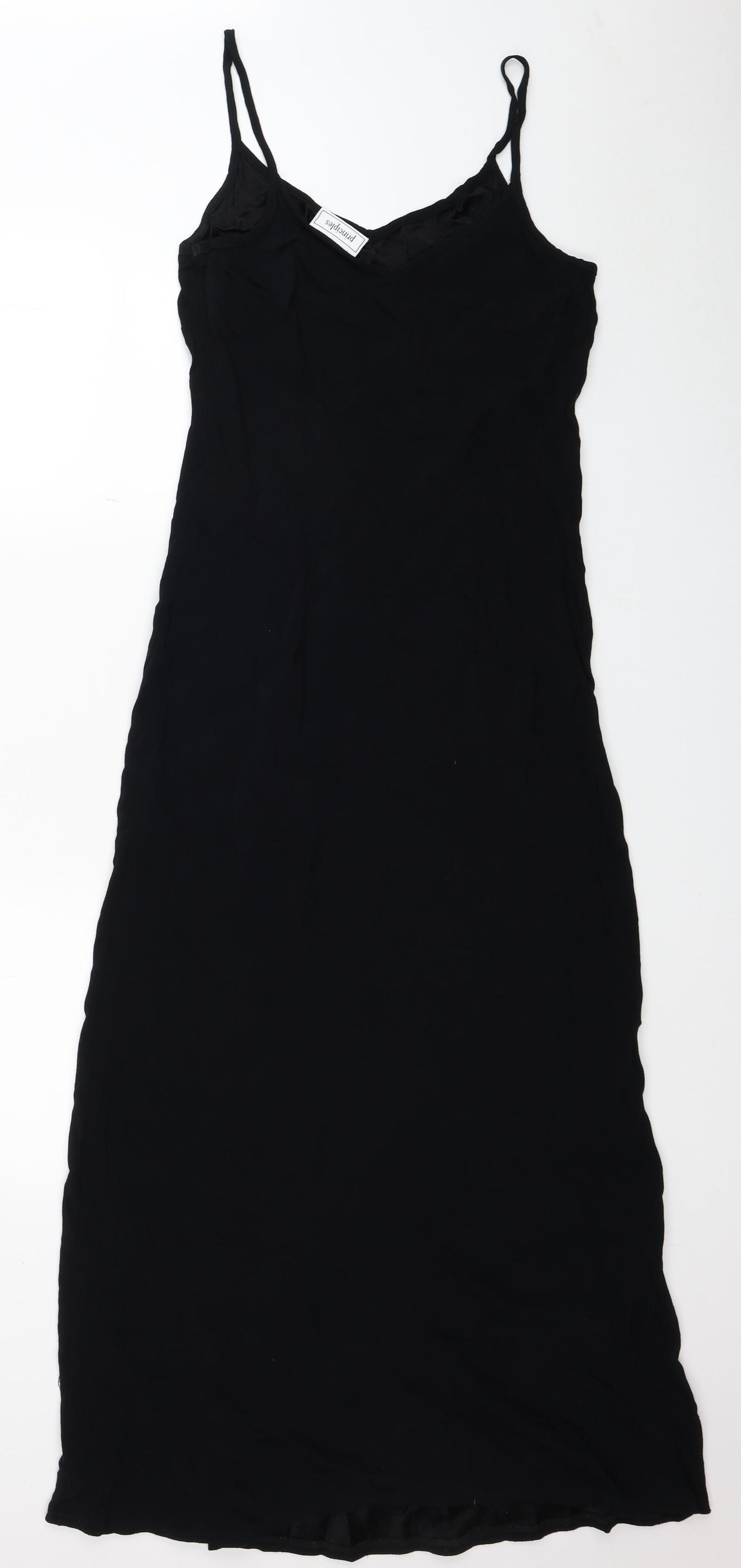 Principles Womens Black Viscose Tank Dress Size 10 V-Neck Pullover