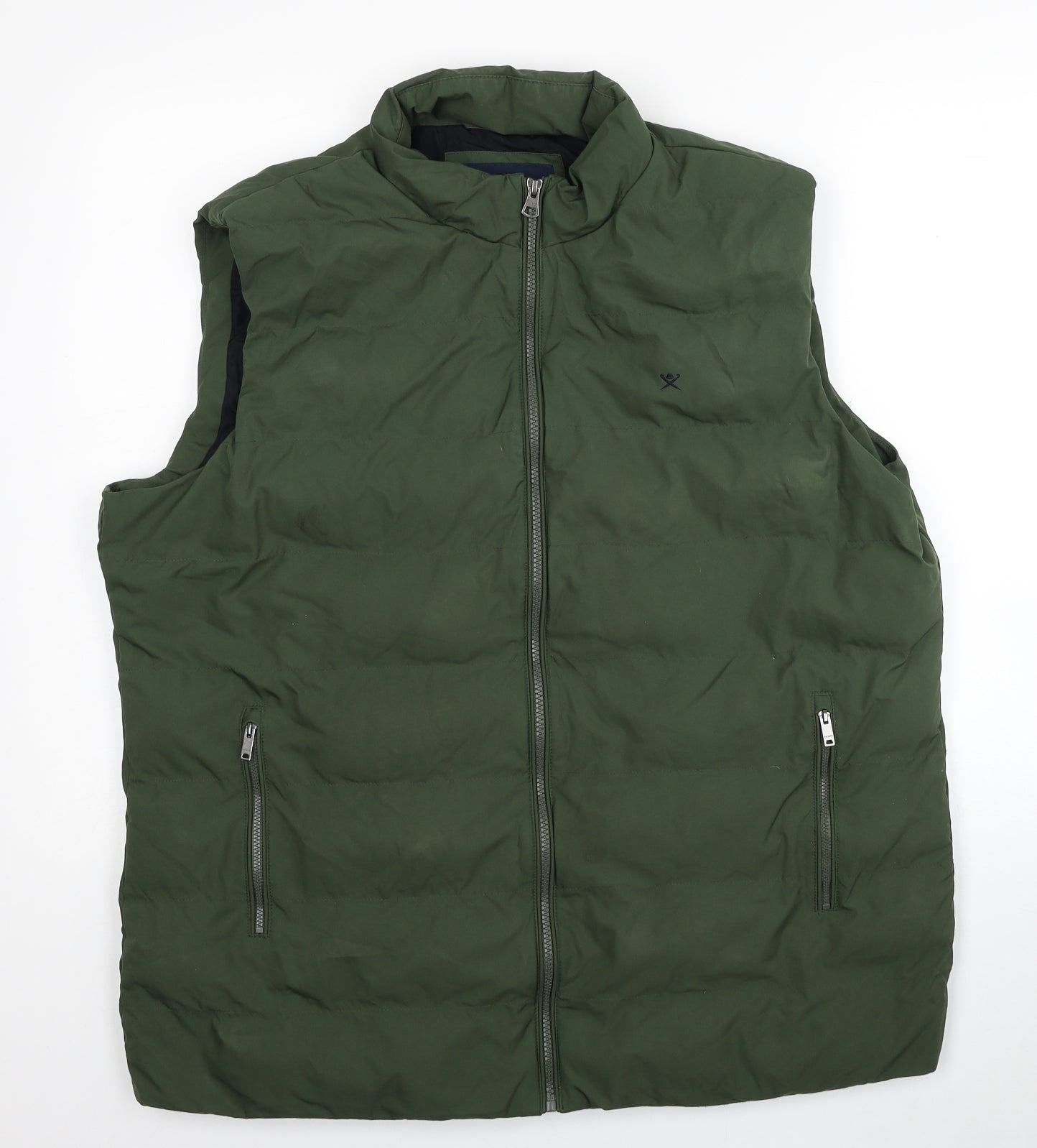 Hackett Mens Green Gilet Coat Size 2XL