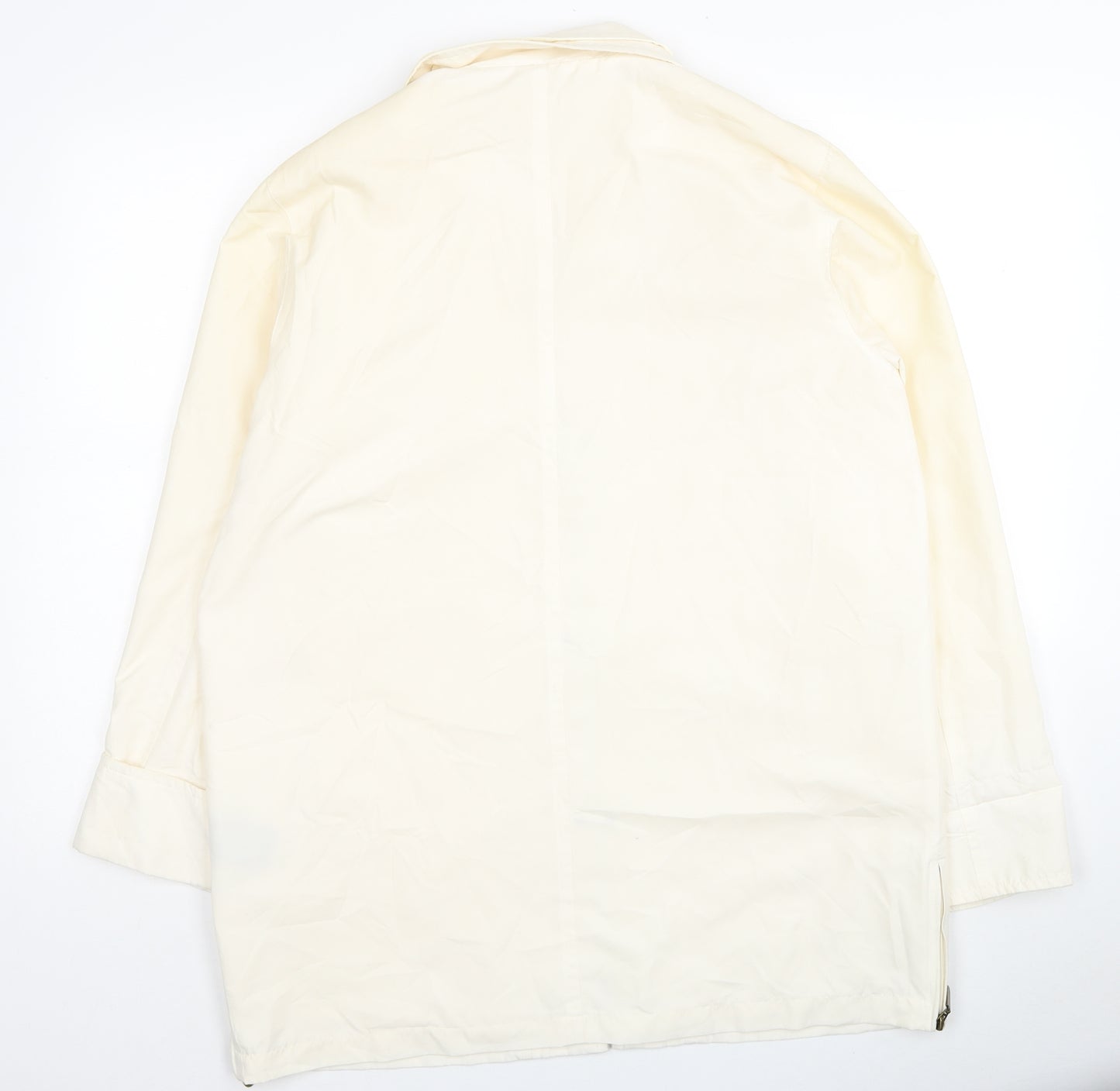 Astraka Womens Ivory Pea Coat Coat Size M Zip