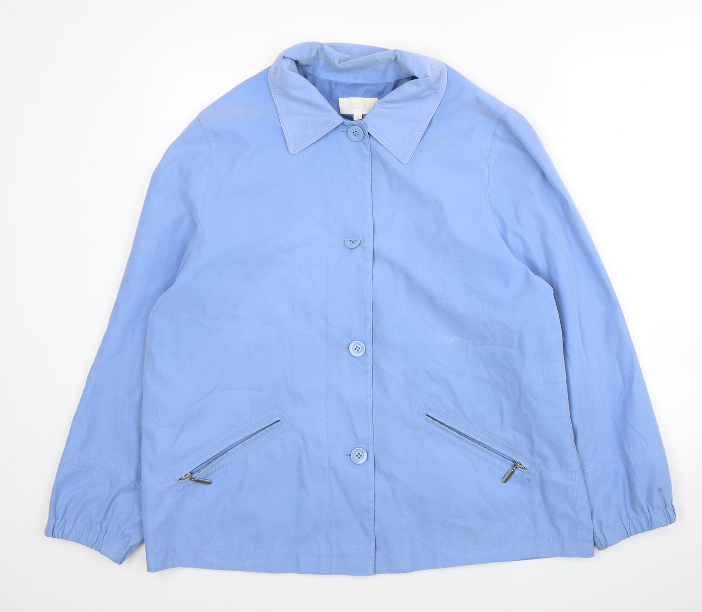 Marks and Spencer Womens Blue Jacket Coatigan Size 18 Button