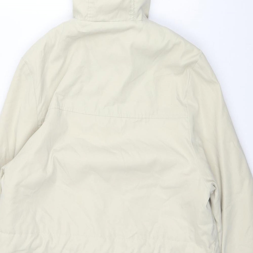Marks and Spencer Womens Beige Parka Coat Size 8 Zip