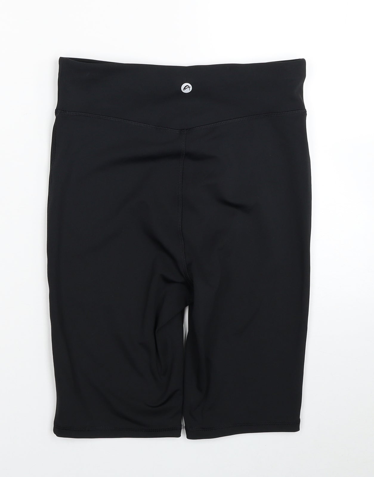 Active Womens Black Polyester Compression Shorts Size 10 L9 in Regular