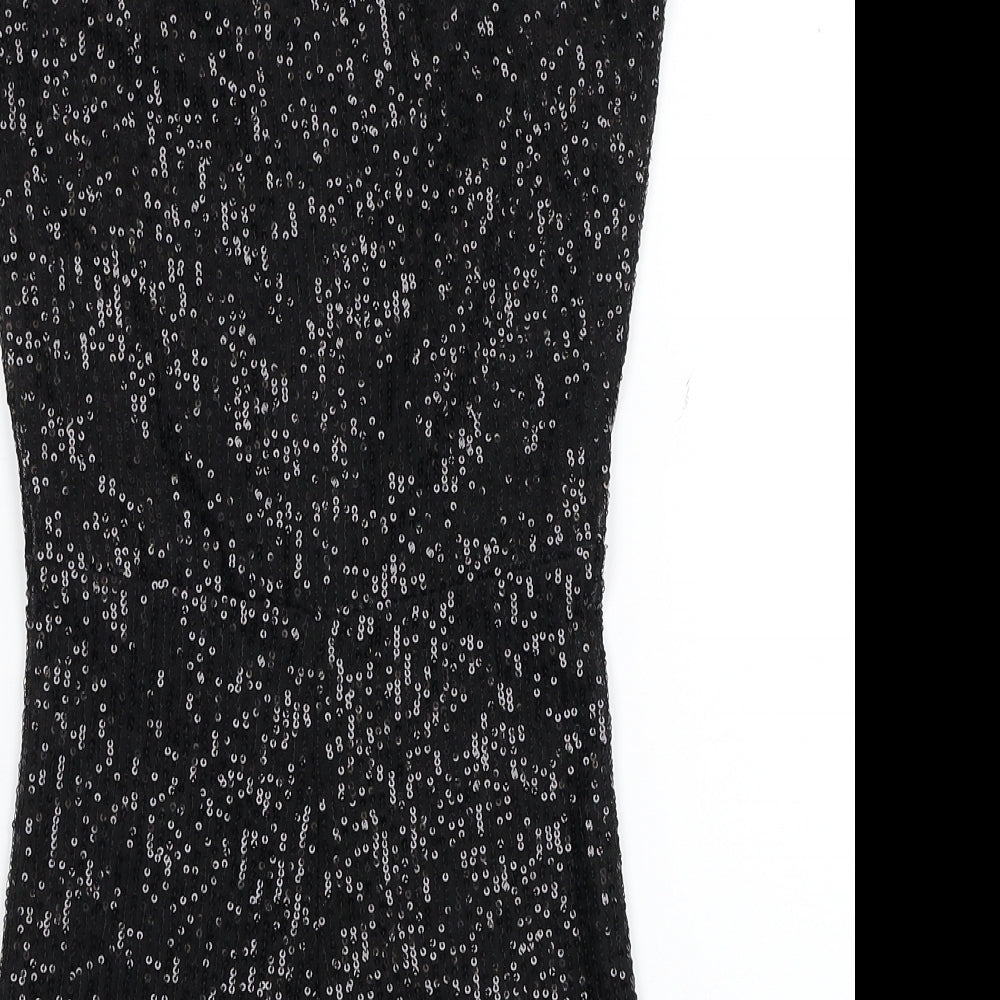 Club London Womens Black Polyester Playsuit One-Piece Size 6 L5 in Zip