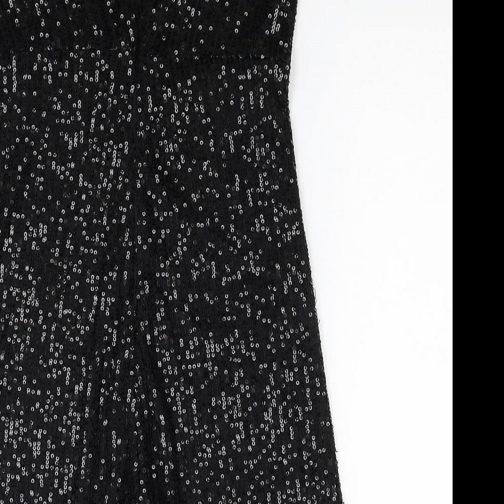 Club London Womens Black Polyester Playsuit One-Piece Size 6 L5 in Zip