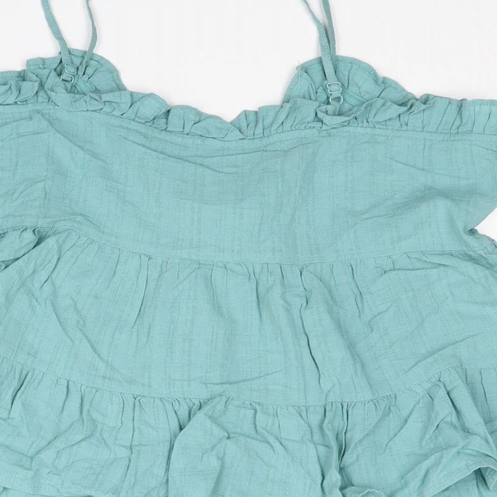 ASOS Womens Blue Cotton Camisole Tank Size 12 V-Neck
