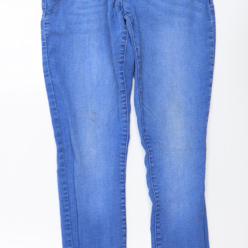 Cherokee Womens Blue Cotton Skinny Jeans Size 8 L29 in Regular Button