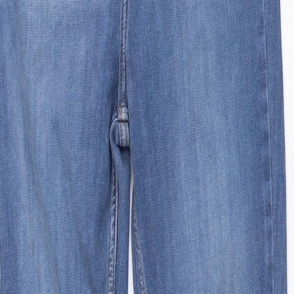 F&F Womens Blue Cotton Skinny Jeans Size 10 L30 in Regular Button