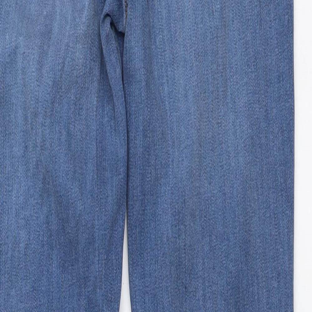 F&F Womens Blue Cotton Skinny Jeans Size 10 L30 in Regular Button