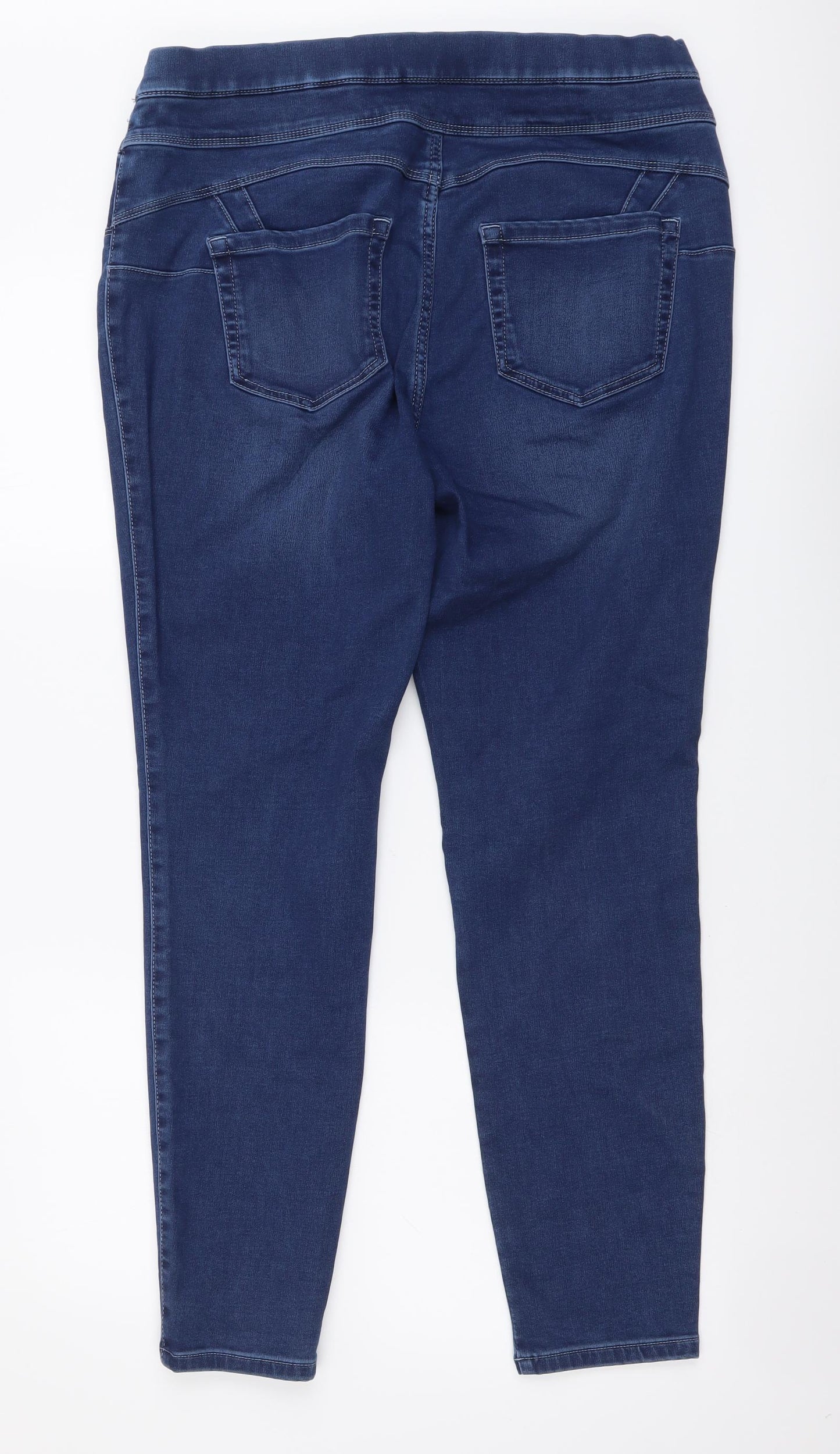 NEXT Womens Blue Cotton Jegging Leggings Size 16 L28 in