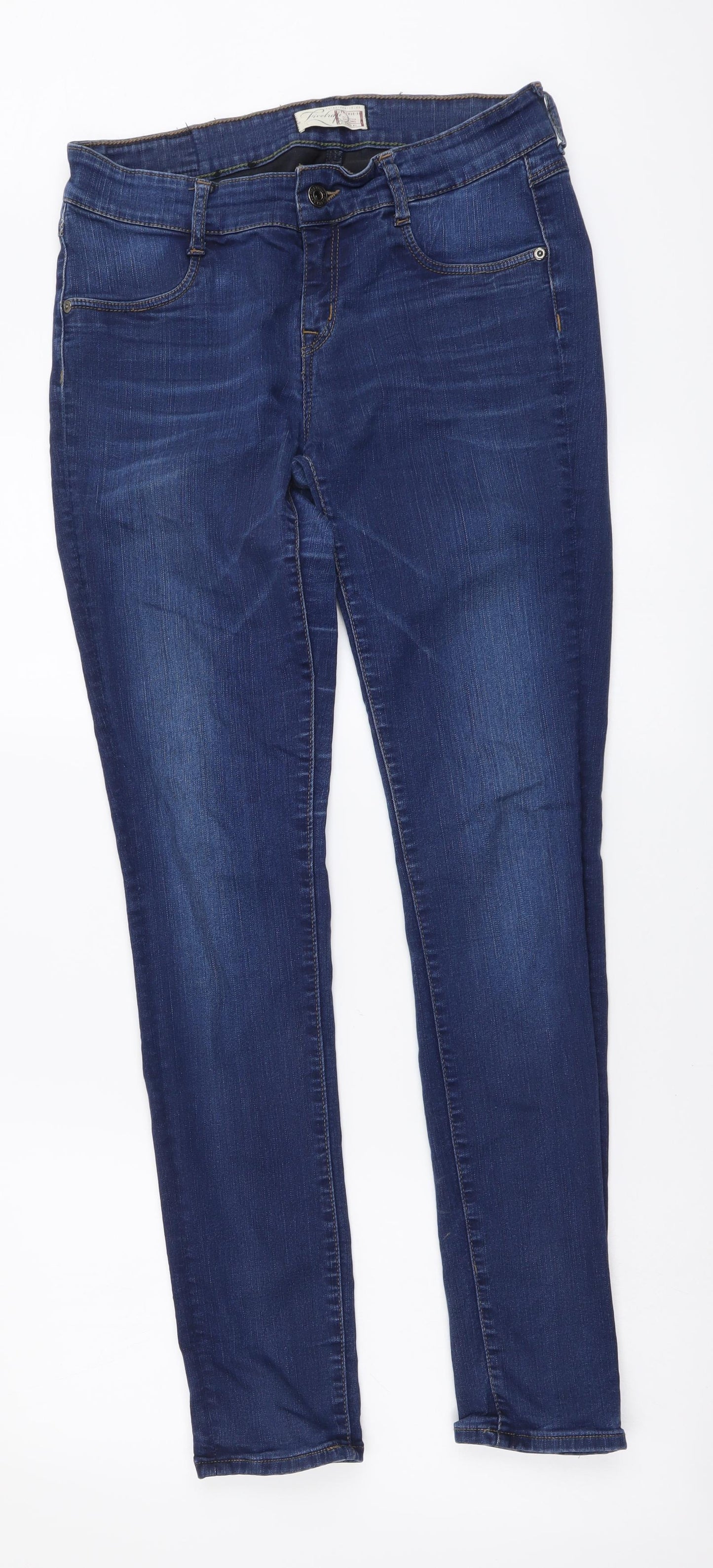 Firetrap Womens Blue Cotton Skinny Jeans Size 30 in L31 in Regular Button