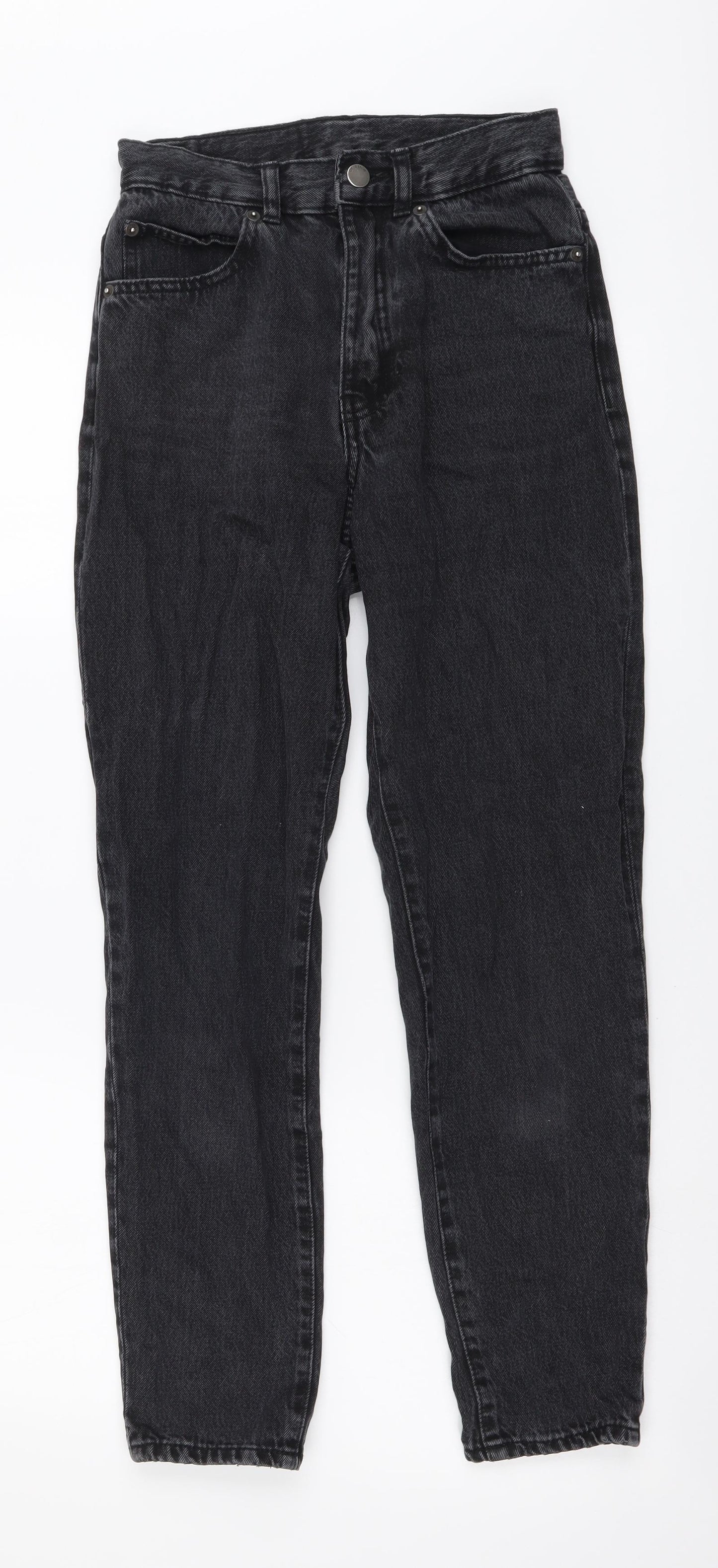 Dr. Denim Womens Grey Cotton Mom Jeans Size 24 in L30 in Regular Button