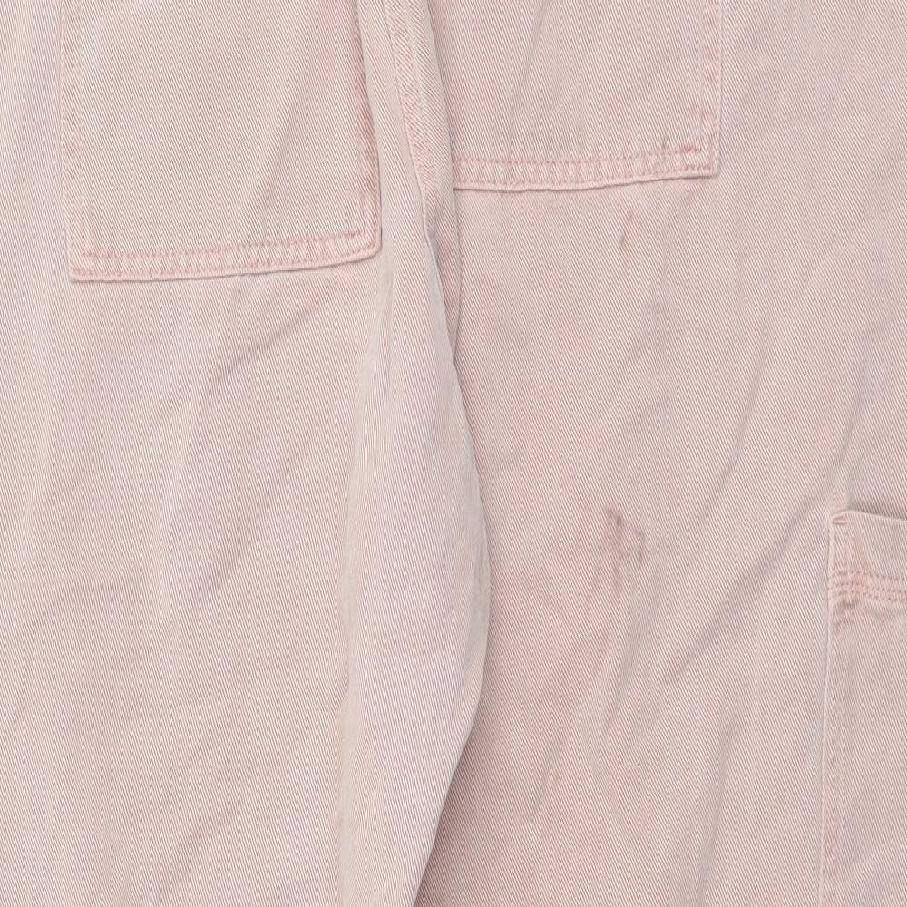 Per Una Womens Pink Cotton Mom Jeans Size 18 L27 in Regular Button