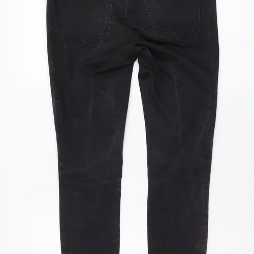 New Look Womens Grey Cotton Skinny Jeans Size 8 L27 in Regular Button
