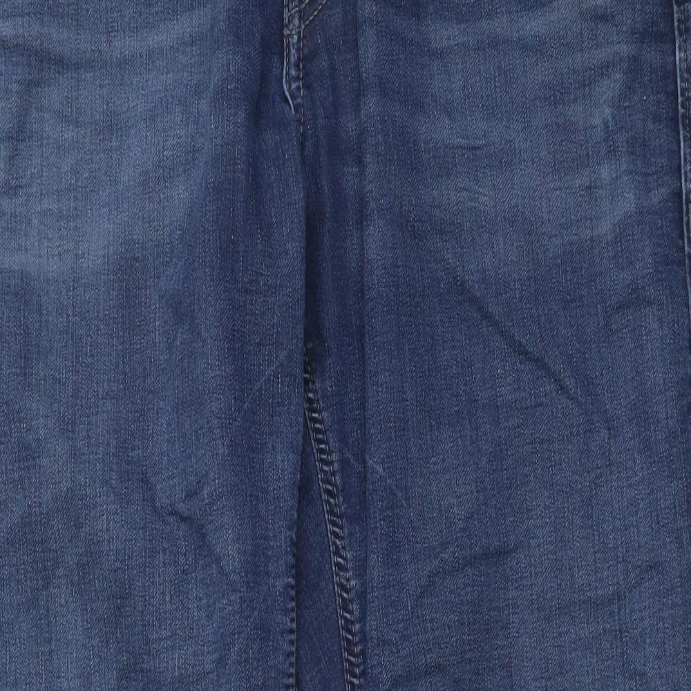 JACK & JONES Mens Blue Cotton Straight Jeans Size 36 in L32 in Regular Button