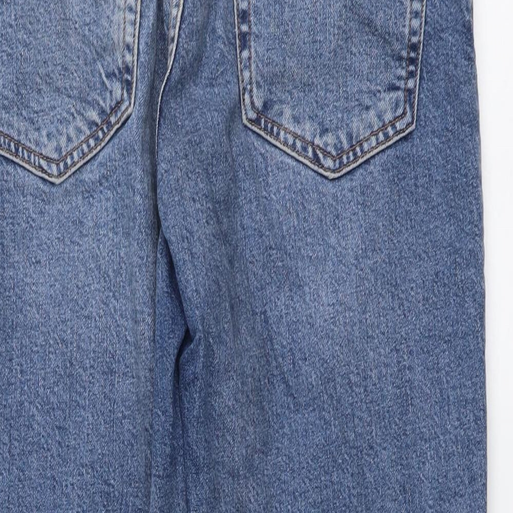 ASOS Womens Blue Cotton Mom Jeans Size 32 in L28 in Regular Button