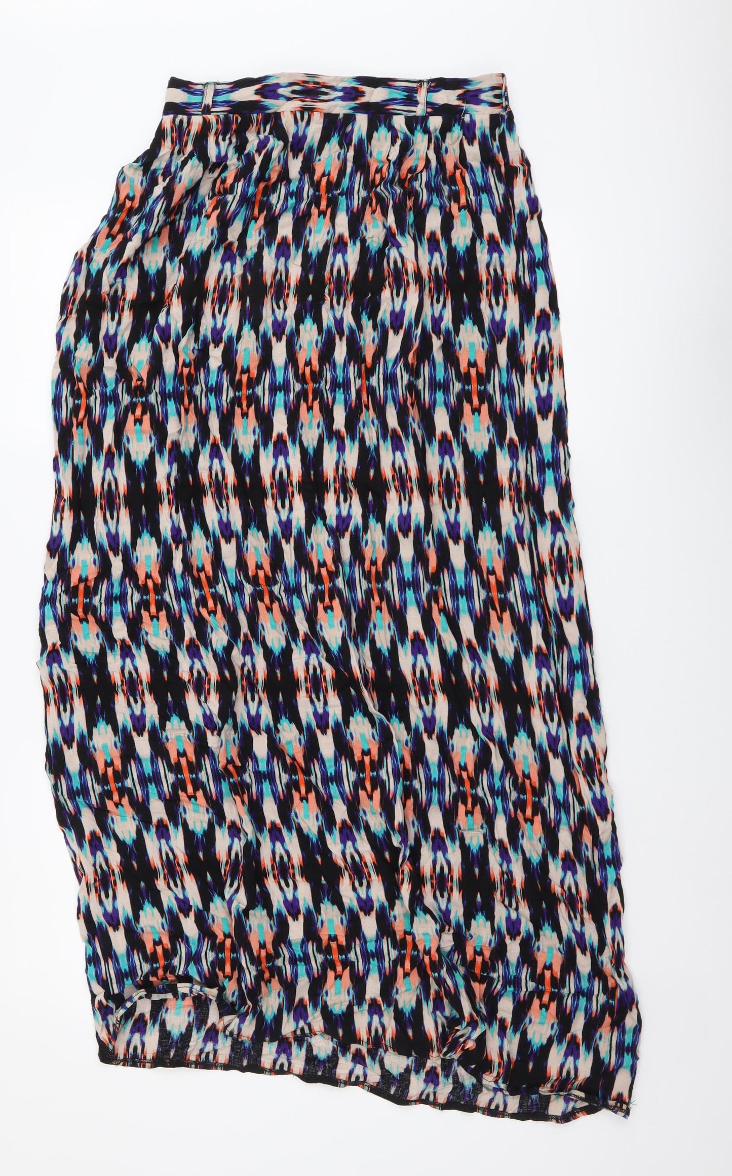 Atmosphere Womens Multicoloured Geometric Viscose Maxi Skirt Size 10