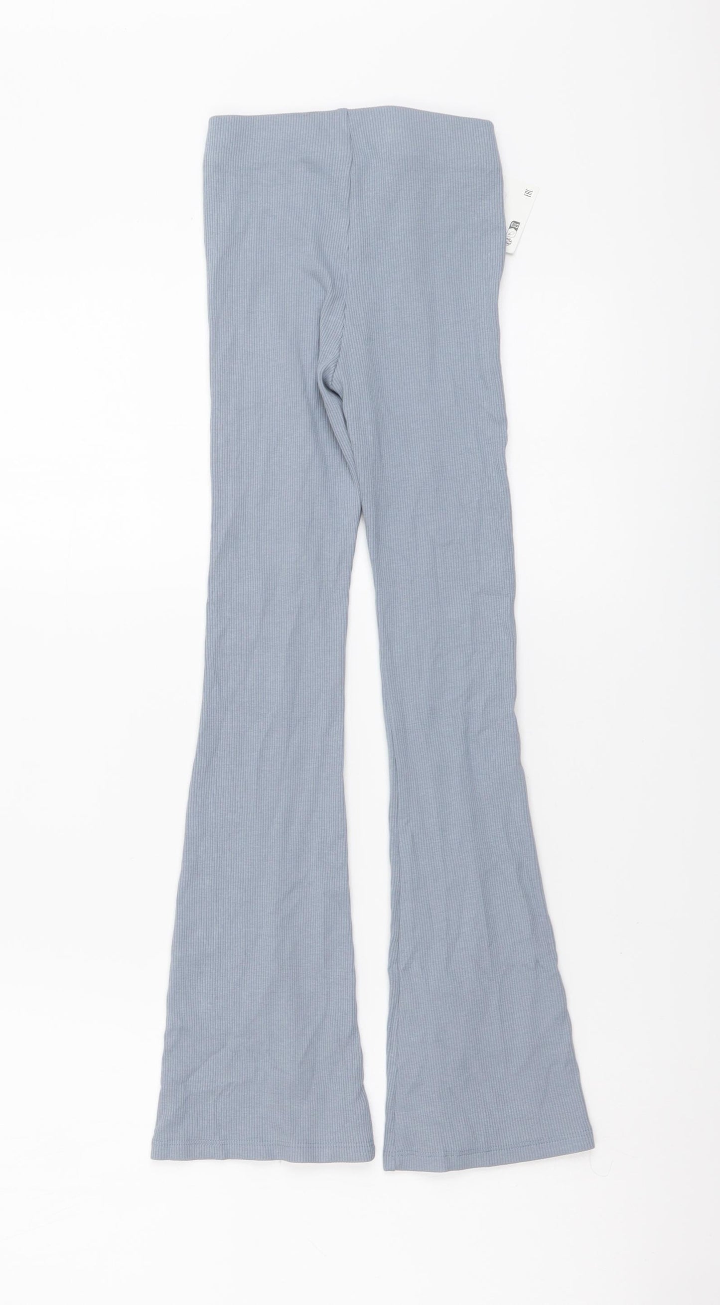Zara Girls Blue Cotton Jogger Trousers Size 7 Years Regular Pullover - Ribbed
