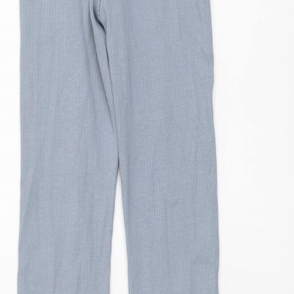 Zara Girls Blue Cotton Jogger Trousers Size 7 Years Regular Pullover - Ribbed