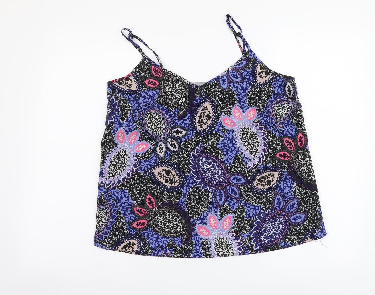 George Womens Multicoloured Geometric Polyester Camisole Tank Size 12 V-Neck