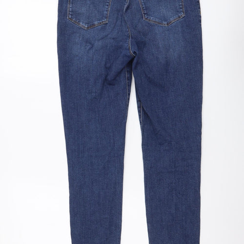 Mauvette Womens Blue Cotton Skinny Jeans Size 30 in L32 in Regular Button