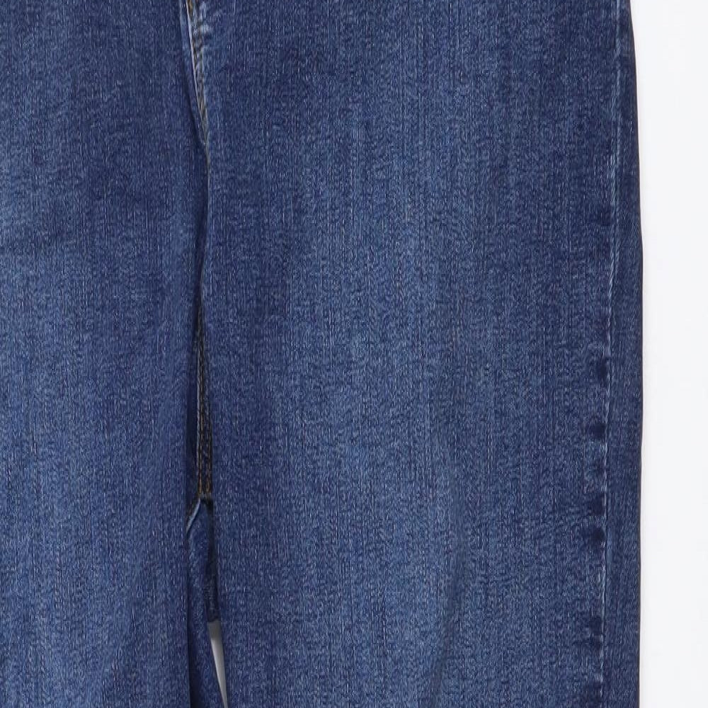 Mauvette Womens Blue Cotton Skinny Jeans Size 30 in L32 in Regular Button