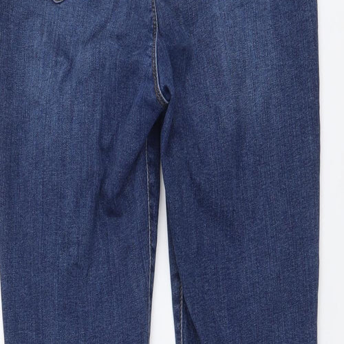 Mauvette Womens Blue Cotton Skinny Jeans Size 30 in L32 in Regular Button
