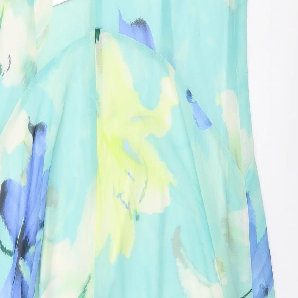 Roman Womens Multicoloured Floral Polyester A-Line Size 16 Round Neck Zip