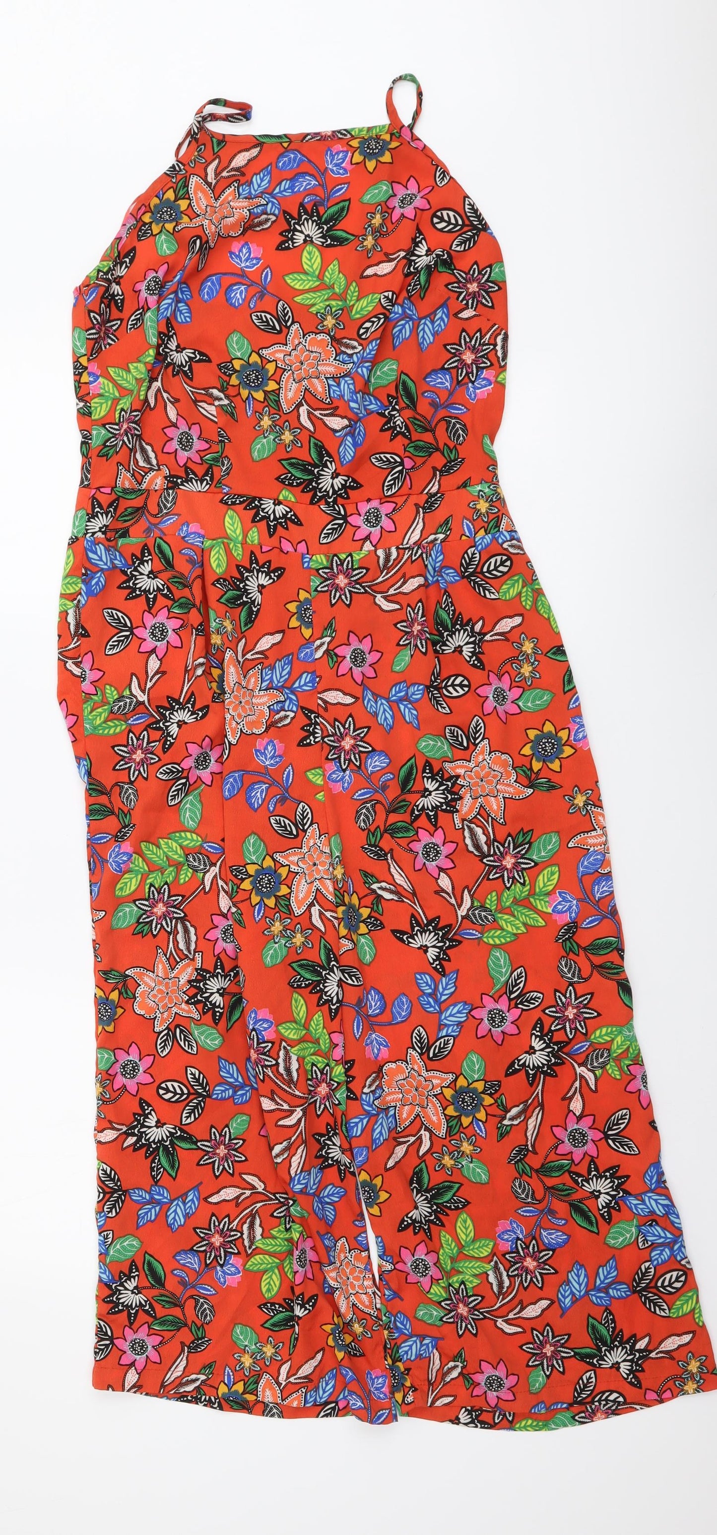 Atmosphere Womens Multicoloured Floral Polyester Jumpsuit One-Piece Size 12 Zip