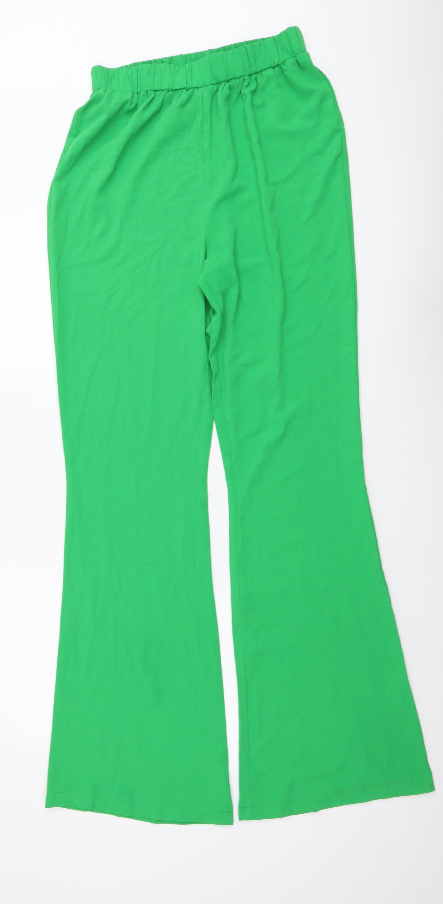 PRETTYLITTLETHING Womens Green Polyester Sweatpants Trousers Size 10 L33 in Regular