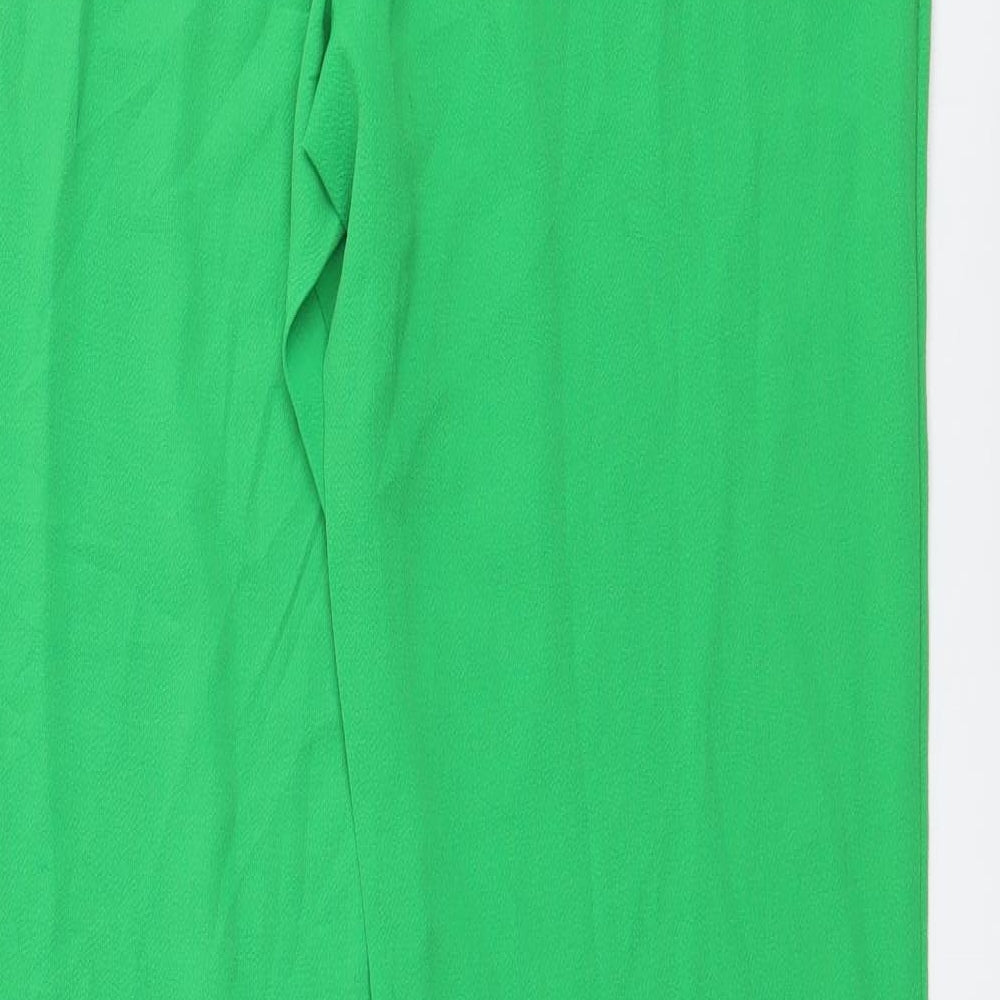 PRETTYLITTLETHING Womens Green Polyester Sweatpants Trousers Size 10 L33 in Regular