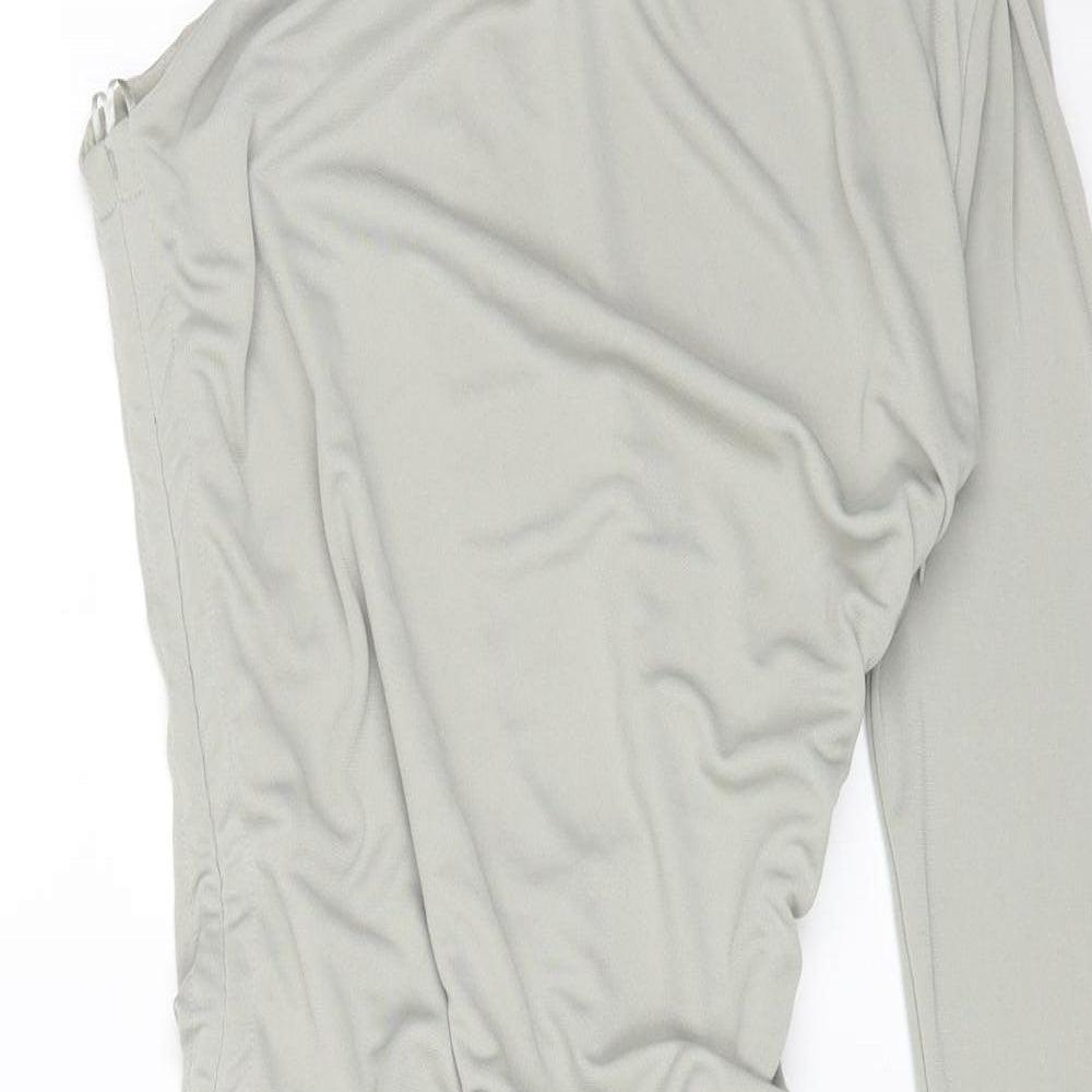 Zara Womens Grey Polyester Bodycon Size XS Off the Shoulder Zip